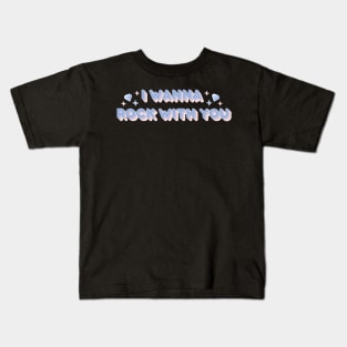 I wanna rock with you - Seventeen (Blue version) Kids T-Shirt